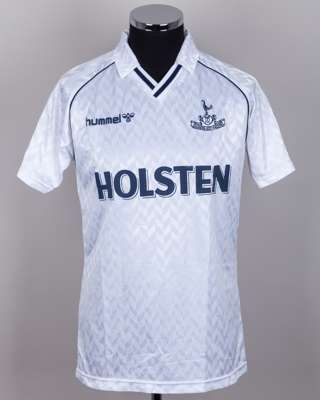 Paul Stewart white No.10 Tottenham Hotspur short-sleeved shirt, 1988-89