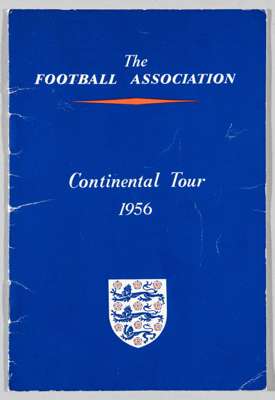 Official England 1956 tour itinerary for the Continental Tour to Sweden, Finland and Germany