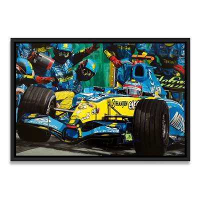 Fernando Alonso 2005 Renault F1 Team Original Artwork - by James Stevens