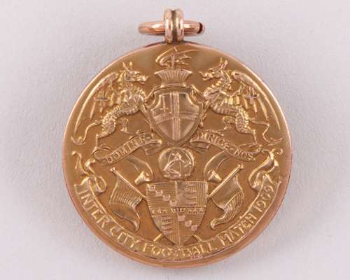 William Wake 9ct Inter-City Football medal, 1910