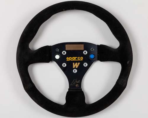 Alain Menu 1997 Williams Renault Laguna Signed Used Steering Wheel