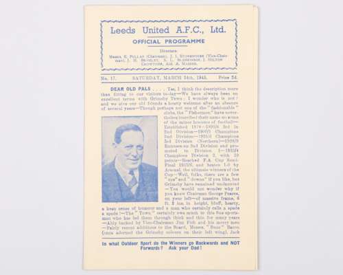 Leeds United v. Grimsby Town match programme, 24th March 1945