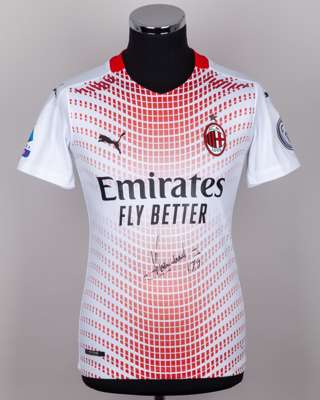 Franck Kessie white and red No.79 AC Milan short-sleeved shirt