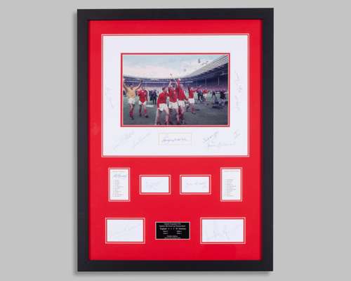 England World Cup 1966 - a squad autographed display