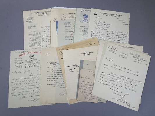 Substantial collection of letters relating to Lester Finch, 
 Finch was active 1930-46, during which he played for England at Amateur level but played