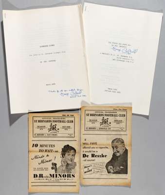 St Bernards football programmes, circa late 1930s,
 includes v East Stirling 5th February 1938, v Edinburgh City 11th March 1939, all clubs no longer 