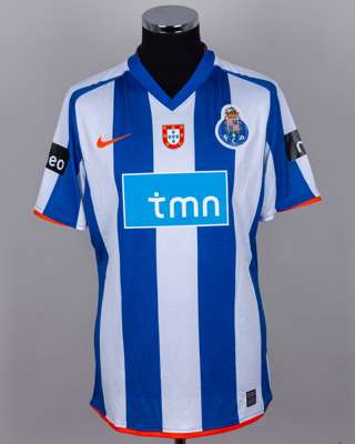 Rabiola blue and white No.29 Porto short-sleeved shirt, 2008-09