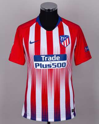 Koke red and white No.6 Atletico Madrid short-sleeved shirt, 2019