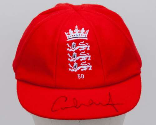 Chris Woakes red England Red For Ruth match worn autographed cap