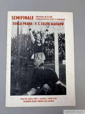 Dukla Prague v. Celtic, European Cup Semi-Final 2nd Leg match programme, 25th April 1967
  overall good copy
