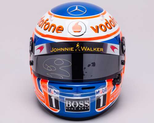 Jenson Button 2011 Vodafone McLaren Mercedes Limited Edition Official Signed Replica Helmet