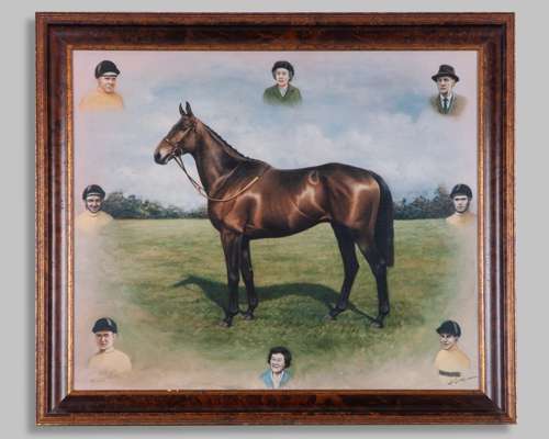 Two prints of the Irish steeplechasing legend Arkle