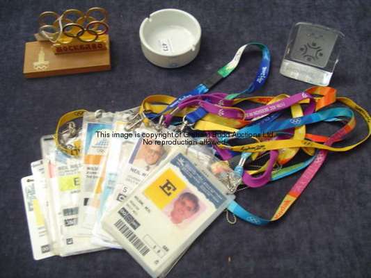Olympic souvenirs and official press accreditation