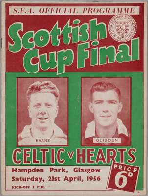 Scottish Cup Final programme, Celtic v. Hearts, 21st April 1956

 slight sign of fold, some slight cover staining