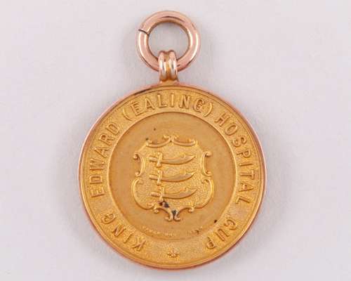 William Wake 9ct gold King Edward Hospital Cup winners medal, 1913-14