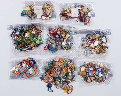 An extensive collection of Sandown Park racecourse members badges