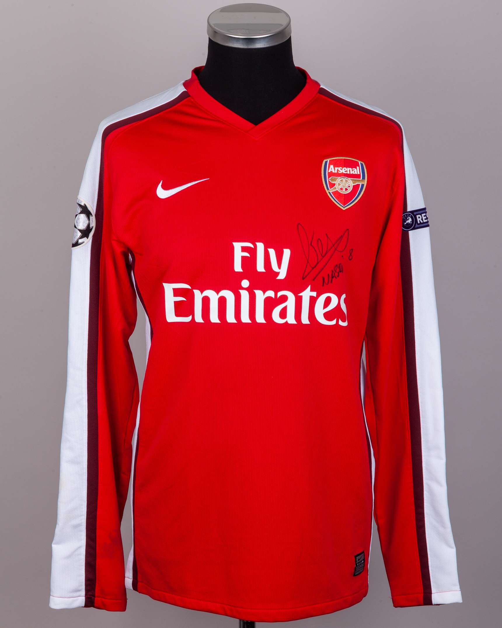 Samir Nasri red No.8 Arsenal Champions League match issued