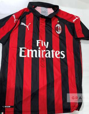 Cafu signed AC Milan replica home jersey,
 with COA and exact photo proof