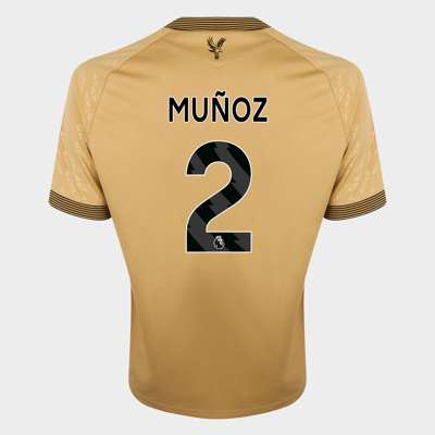 Daniel Muñoz No.2 Crystal Palace v. Brighton (Away) match worn shirt