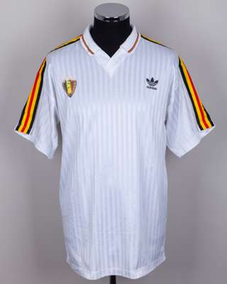 Lei Clijsters white No.4 Belgium v. South Korea match worn short-sleeved shirt, 1990