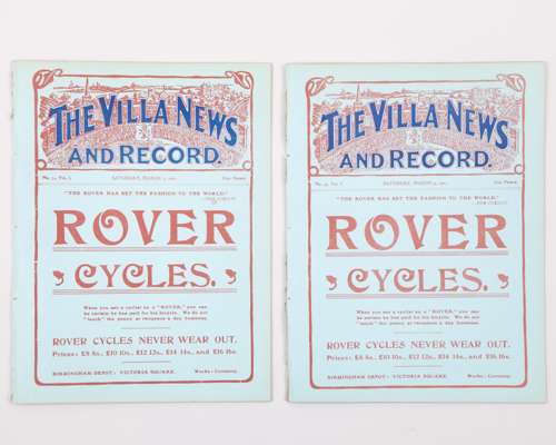 Aston Villa Reserves v. Shrewsbury Town, match programme, 2nd March 1907