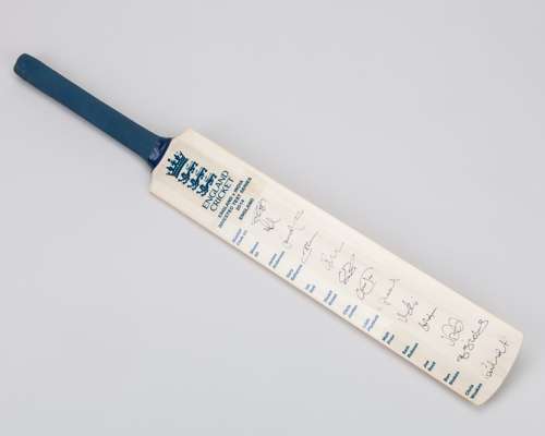 England v. India Invectec Test Series 2014 autographed cricket bat