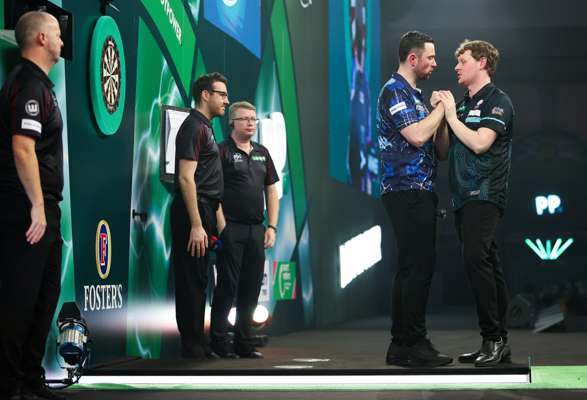 Luke Humphries v. Kevin Doets Round 4, match-used dartboard