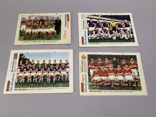 Twenty-three Rekord-Magasinets pages relating to English Football, including Manchester United, West Ham United, Chelsea, Tottenham, England etc. (23)