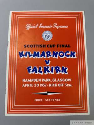 Kilmarnock v. Falkirk Scottish Cup Final match programme, 20th April 1957
  nice copy