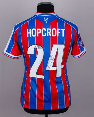 Shanade Hopcroft red and blue No.24 Crystal Palace v. Sheffield United match worn shirt