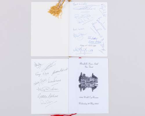 Geoff Hurst a Claridge's autographed menu card