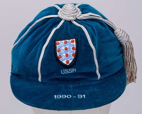 Paul Parker blue England v. USSR International cap, 1990-91