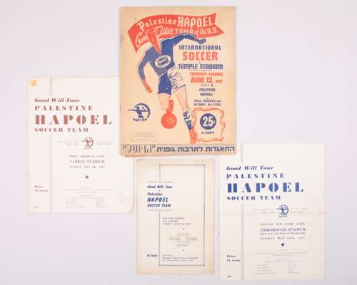 Four Hapoel Tel Aviv American Tour match programmes, 1947