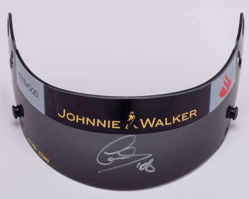 Lewis Hamilton Signed 2008 'Cara Coat' AraiVisor