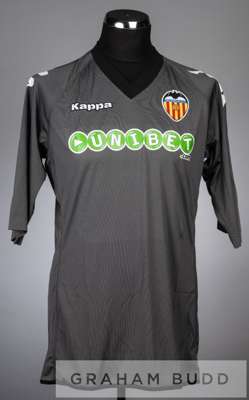 Vicente Guaita grey Valencia no.13 goalkeeper's jersey v Manchester City in a pre-season friendly at City of Manchester Stadium, 7th August 2010,
 sho