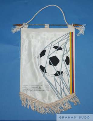 A rare Columbia 1986 FIFA World Cup pennant