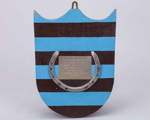 Racing plate worn by L'Escargot when winning the 1975 Grand National