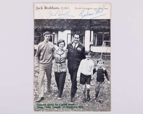 Jack Brabham & Graham Hill Signed 1970 Menu