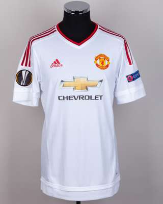 Marouane Fellaini white No.27 Manchester United v. Liverpool short-sleeved shirt, 2016