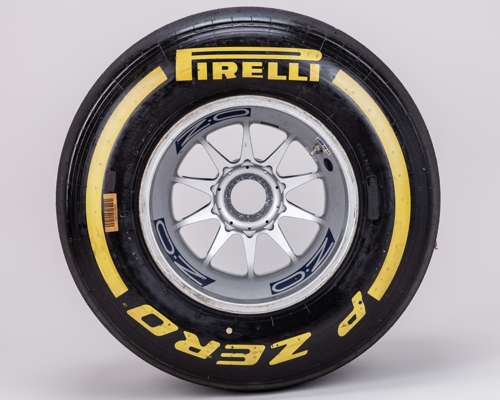 Mark Webber 2012 Red Bull Racing Yellow Medium Compound Used Right Rear Wheel & Tyre