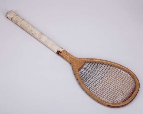 Tilt-headed Lawn Tennis racquet by Henry Malings of Frances Street, Woolwich