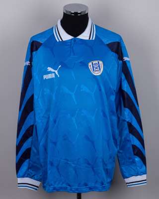 Avi Nimni blue and white No. Israel v. Germany long-sleeved shirt, 1997