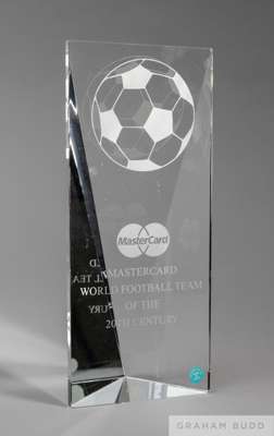 Ex-Pelé Collection: MasterCard World Football Team of the 20thCentury trophy