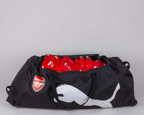 Collection of Arsenal equipment bags and kits