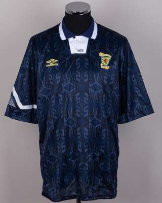Scotland - blue No.10 Scotland match issued short-sleeved shirt, 1992-93