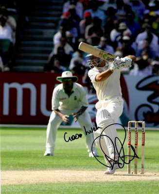 Australian Cricket Collection of signed photographs,
 including Ricky Ponting, Steve Smith, Mitchell Johnson, Shane Watson, Peter Siddle, Nathan Lyon,