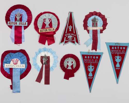 Six Aston Villa rosettes