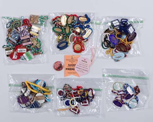 Collection of Newmarket racecourse members badges,