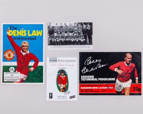 Bobby Charlton Testimonial Manchester United v. Celtic autographed programme, 1972