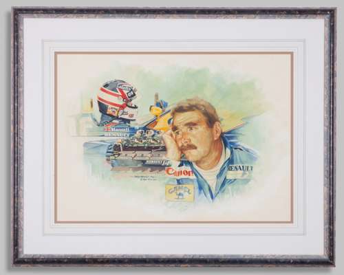 Nigel Mansell Williams Renault Framed Print By Craig Warwick